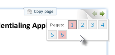 Figure 12 Page Navigation Pop-Up